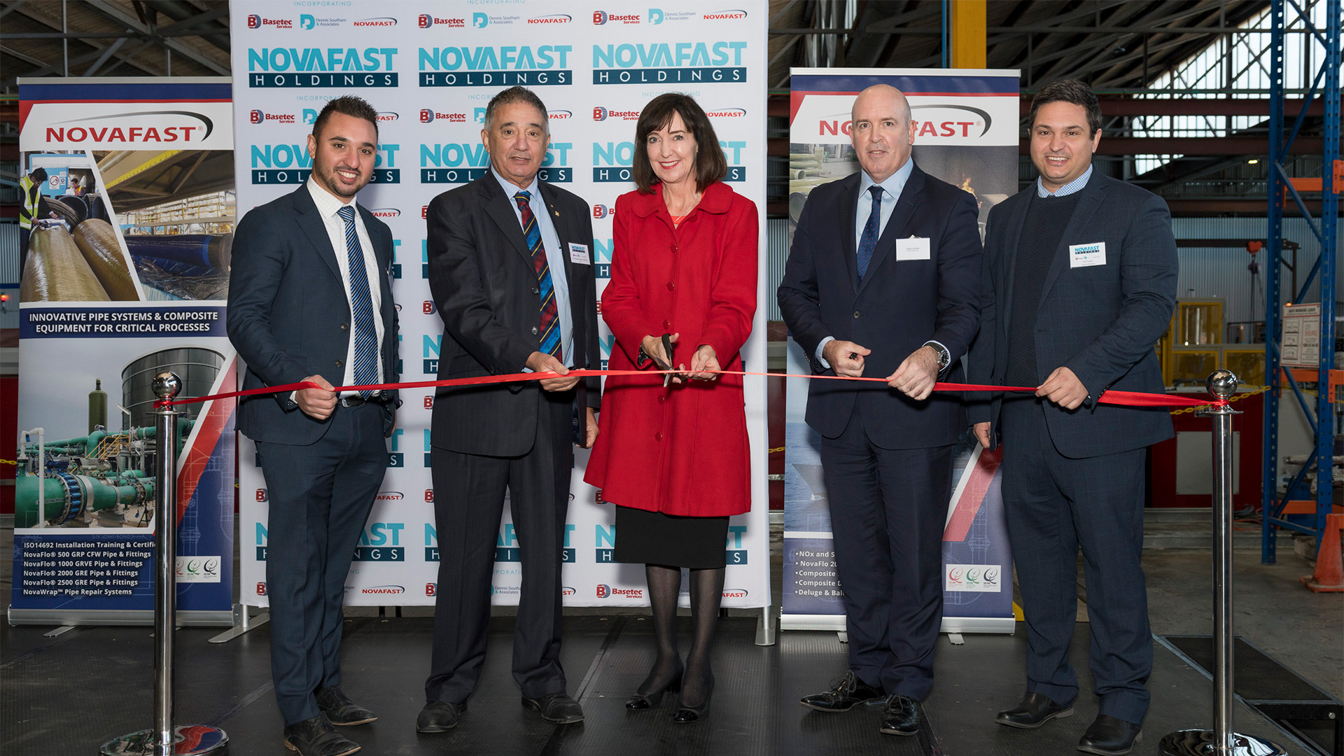 David Figallo, Charles Figallo, Honourable Susan Close MP, Craig Lockhart (BAE Systems Australia) and Paul Figallo.